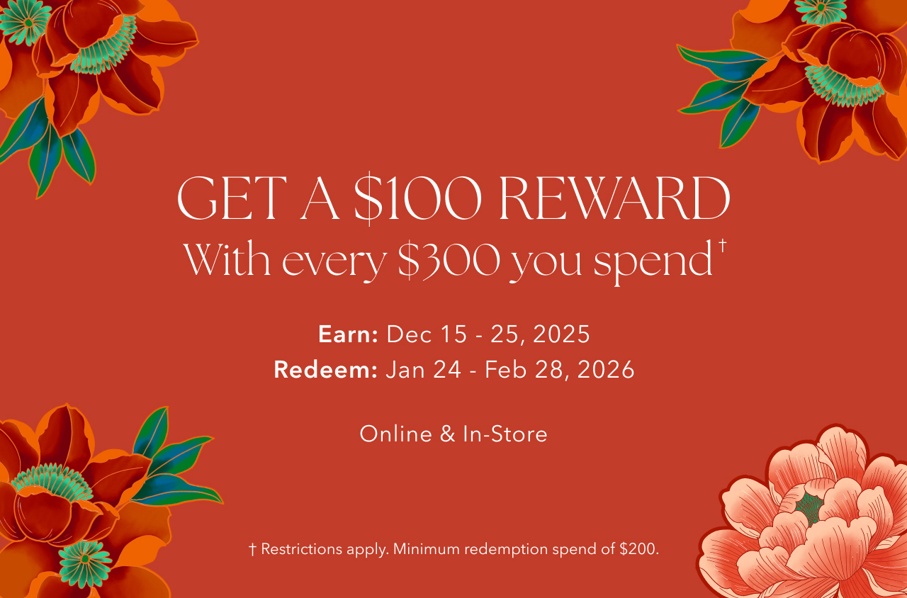 Get a $100 reward with every $300 you spend
