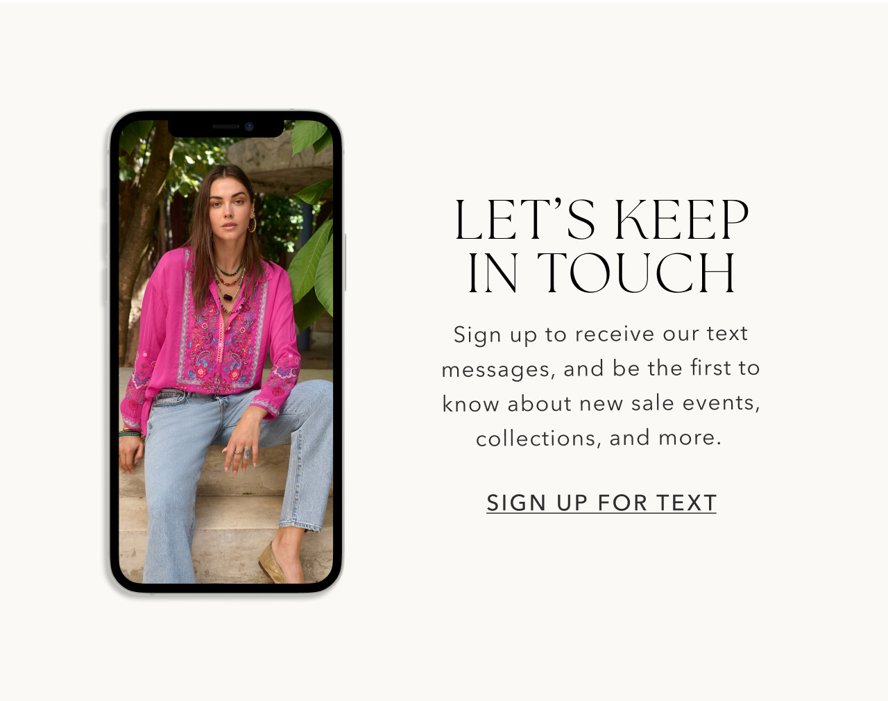 SIGN UP FOR TEXT