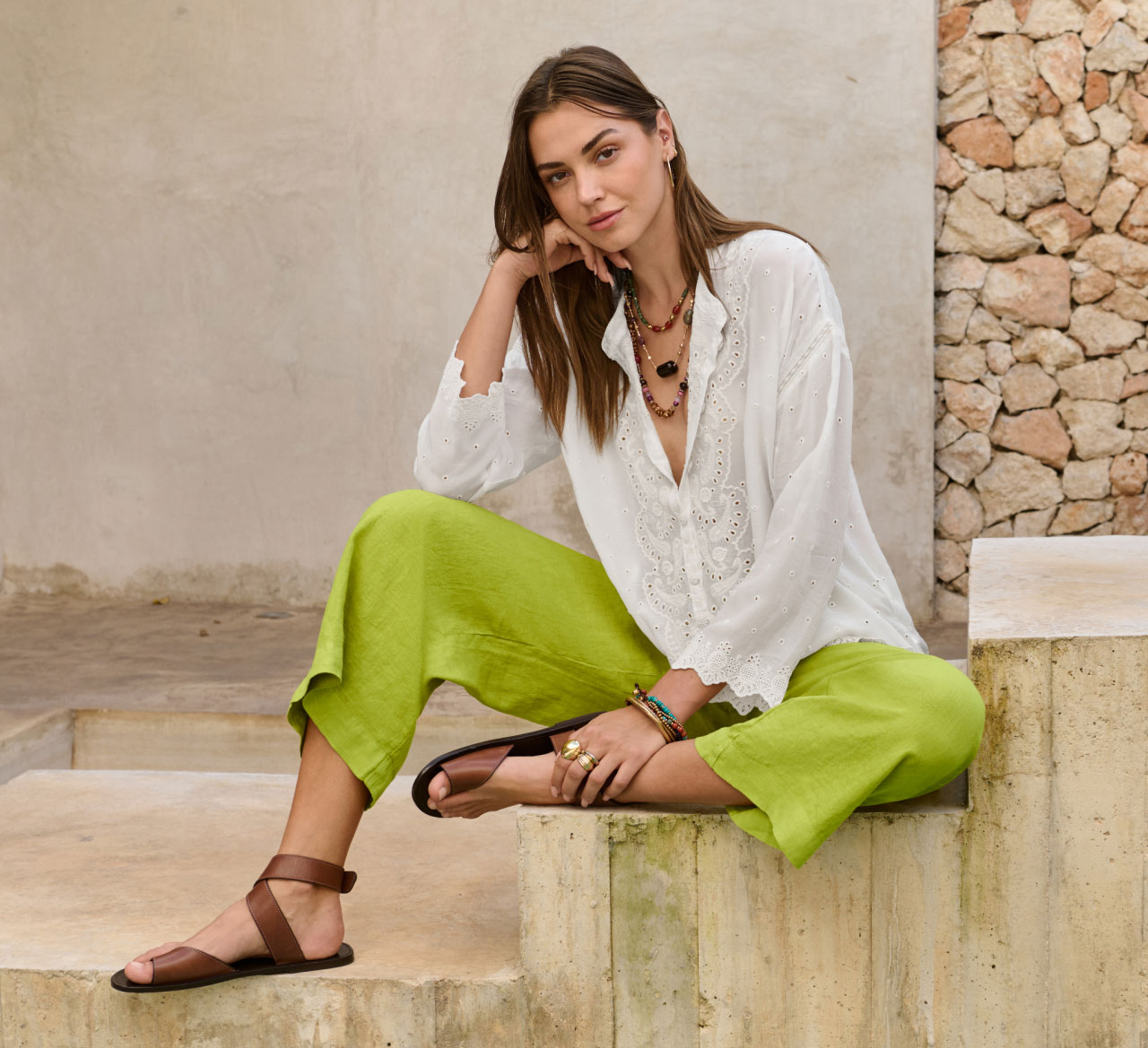 CROPPED LINEN PANT