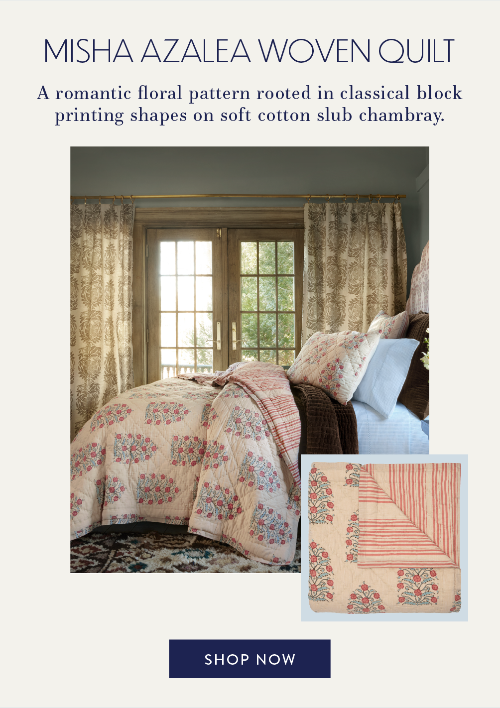Misha Azalea Woven Quilt