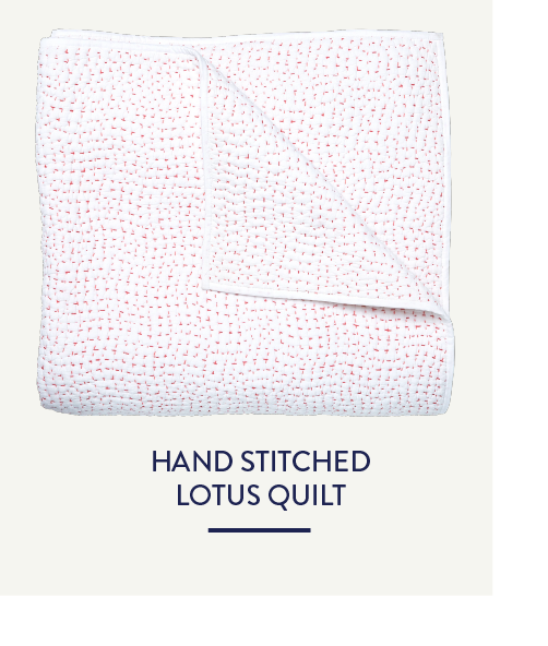 Organic Hand Stitched Lotus Quilt