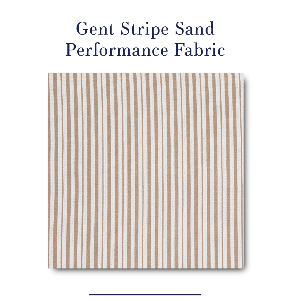 Gent Stripe Sand Performance Fabric