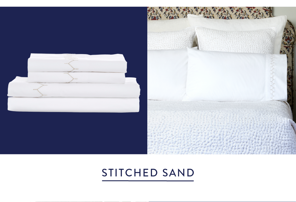 Stitched Sand Organic Sheet Set