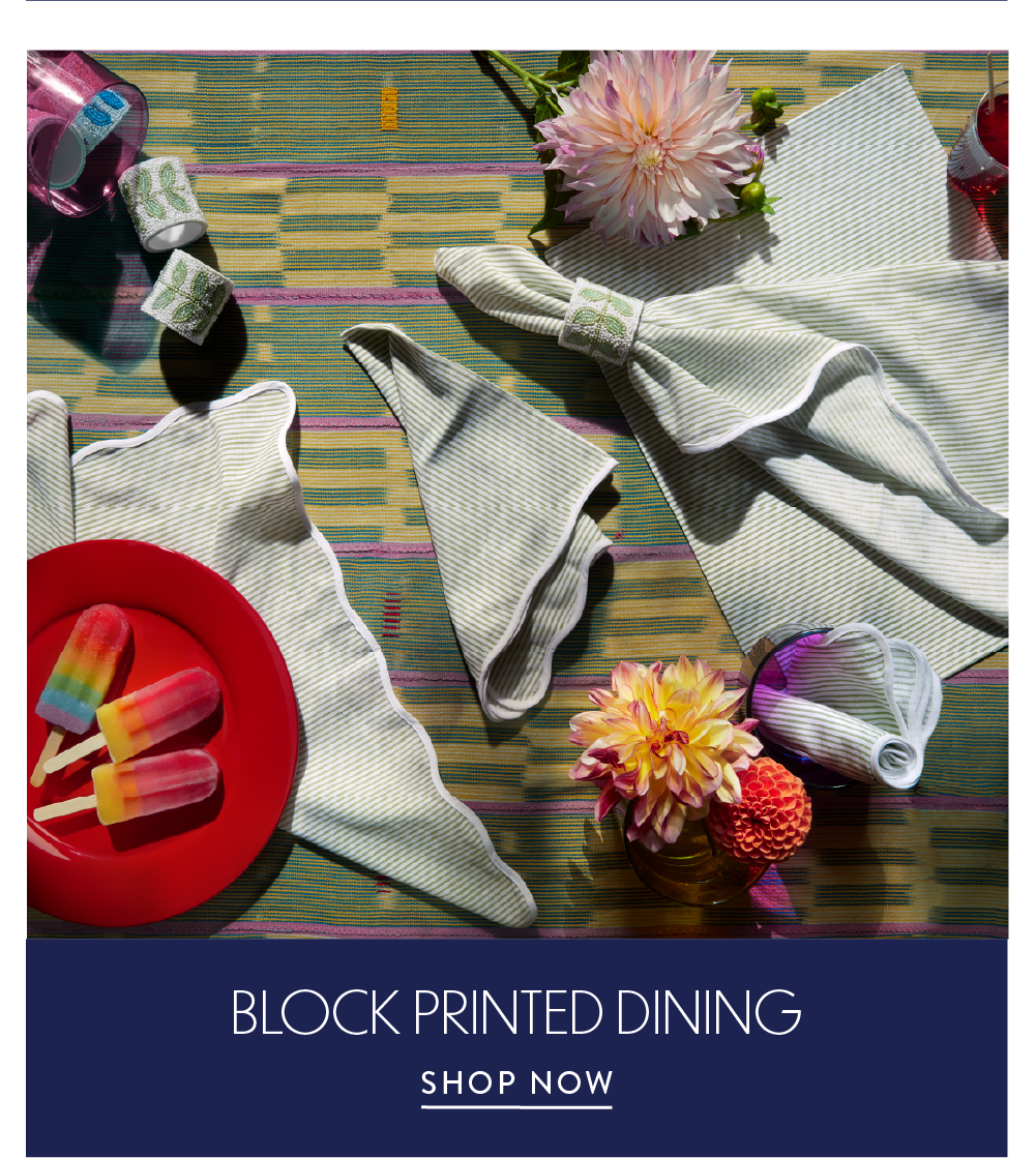 Block Printed Dining