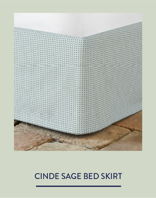 Cinde Sage Organic Bed Skirt