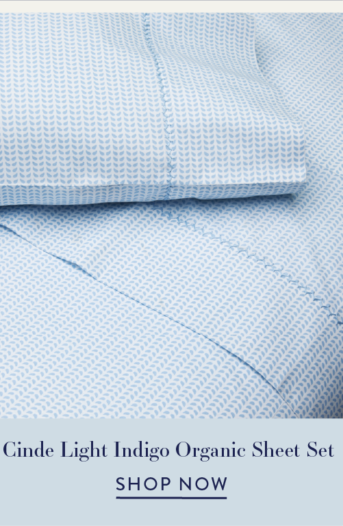 Cinde Light Indigo Organic Sheet Set