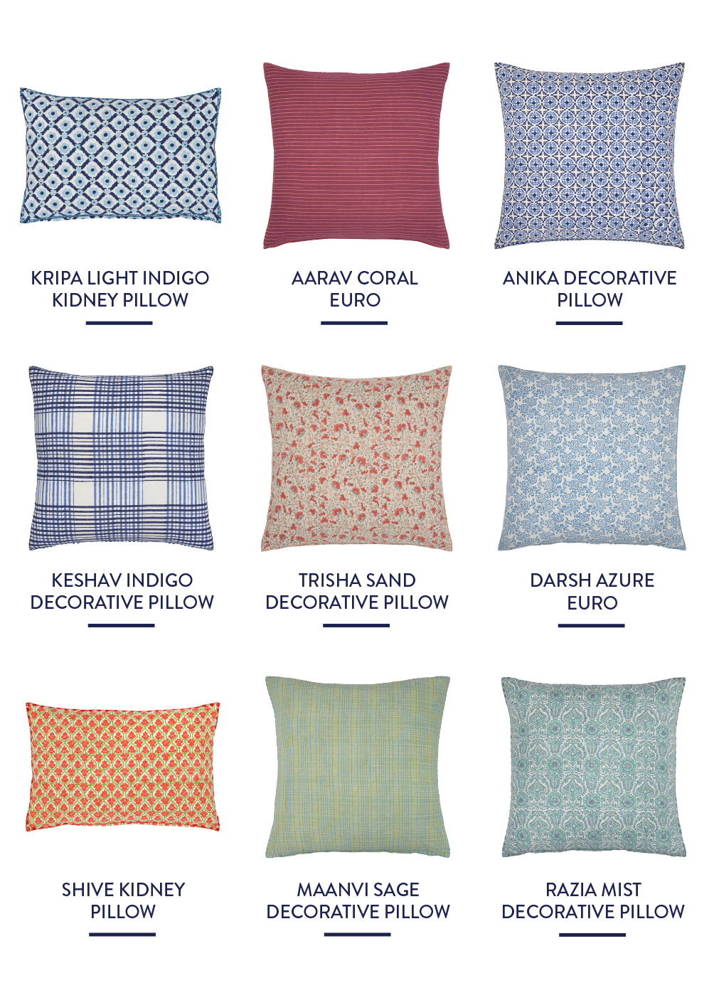 Block Printed Pillows