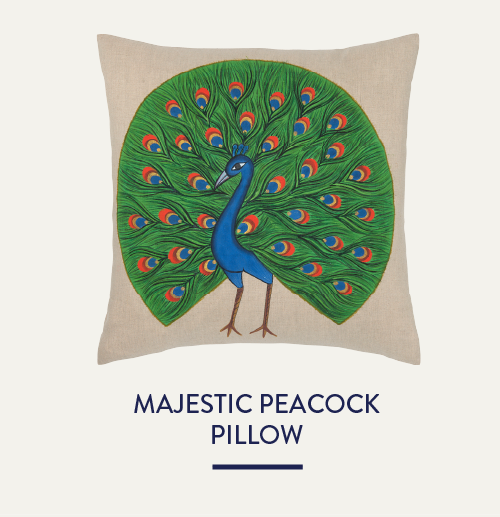 Majestic Peacock Decorative Pillow