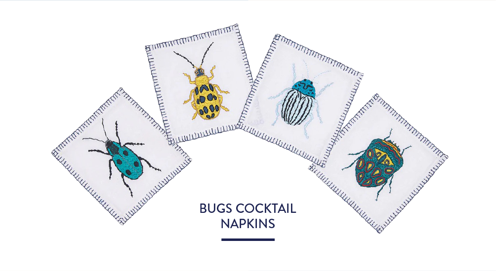 Bug Cocktail Napkins (Set of 4)