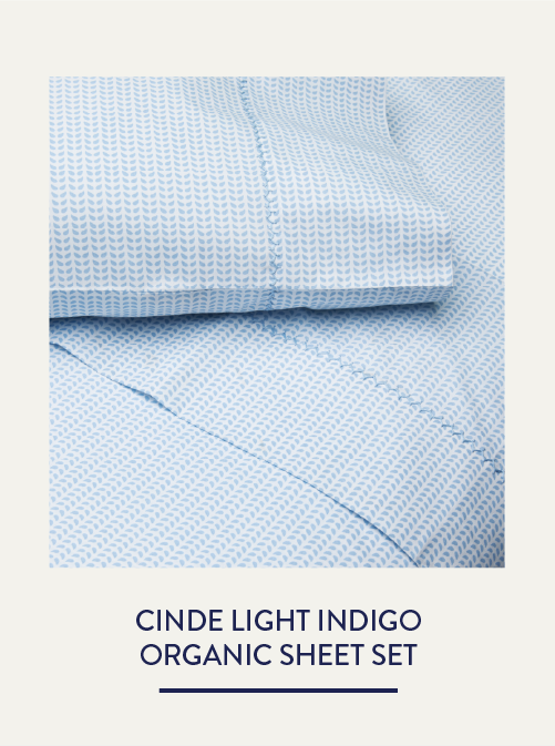 Cinde Light Indigo Organic Sheet Set