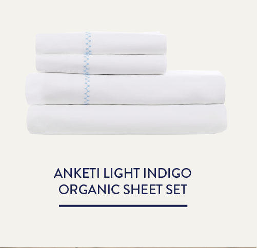 Anketi Light Indigo Organic Sheet Set