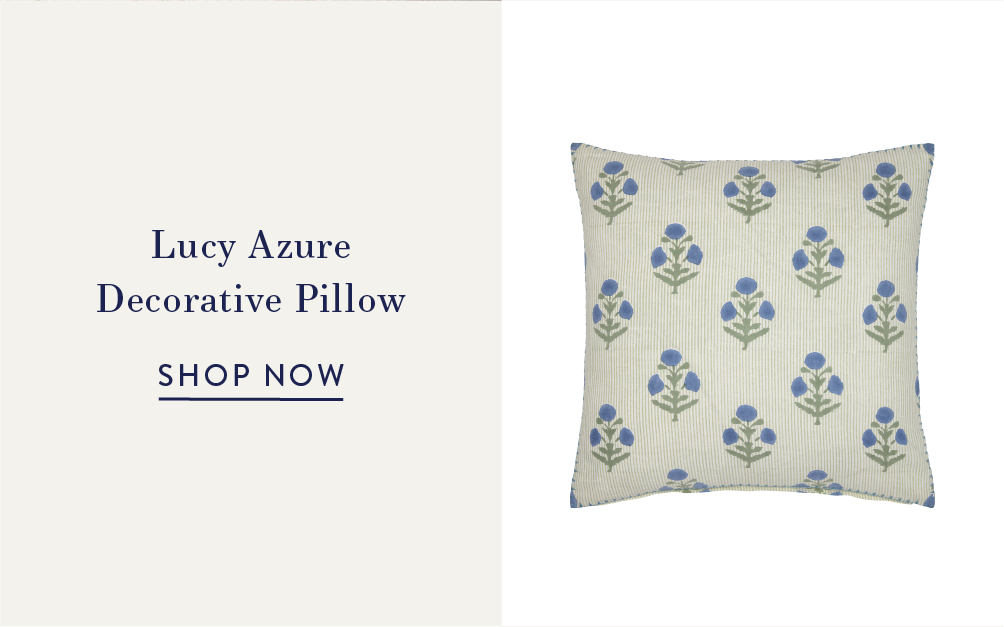 Lucy Azure Decorative Pillow