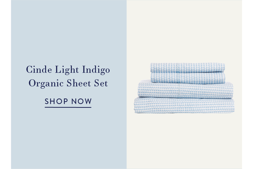 Cinde Light Indigo Organic Sheet Set