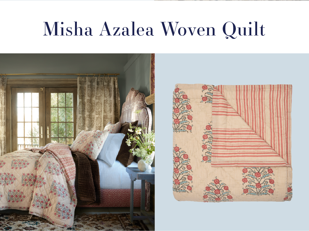 Misha Azalea Woven Quilt