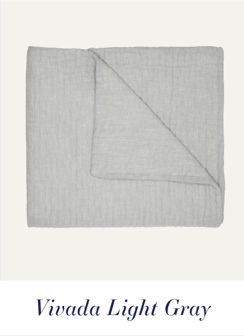 Vivada Light Gray Woven Quilt
