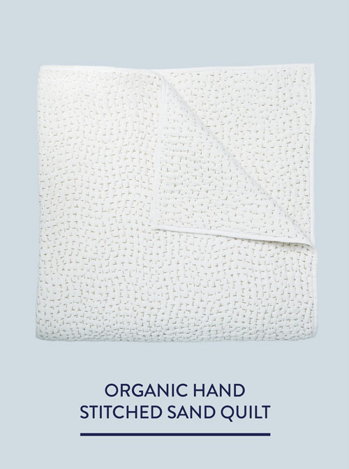 Organic Hand Stitched Sand Quilt