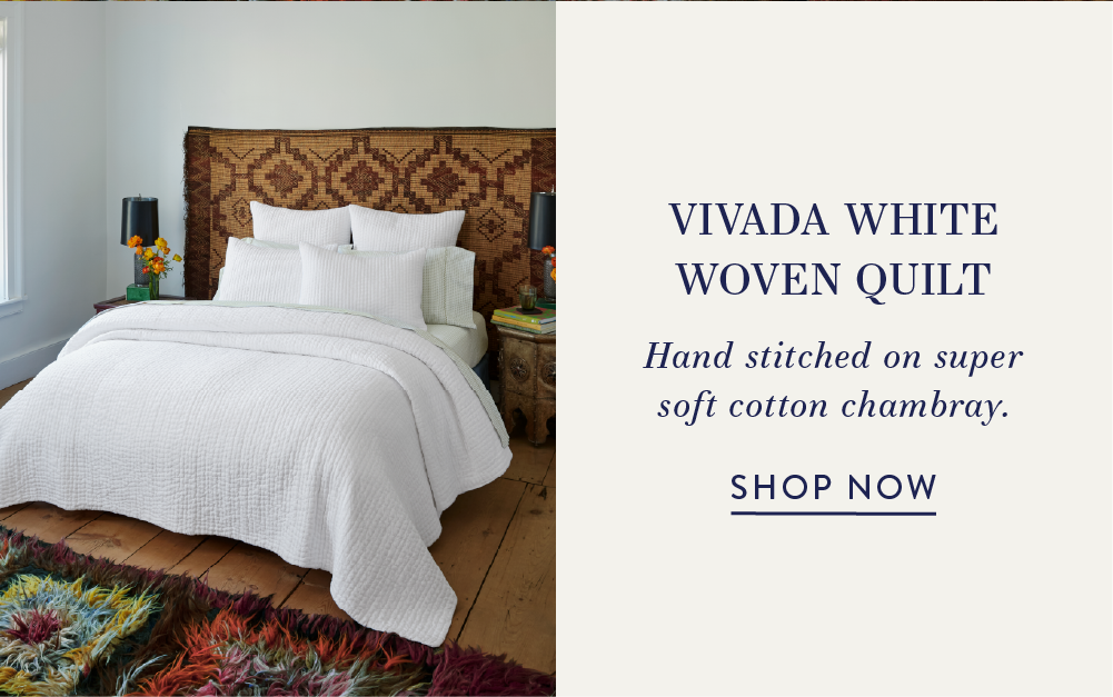 Vivada White Woven Quilt