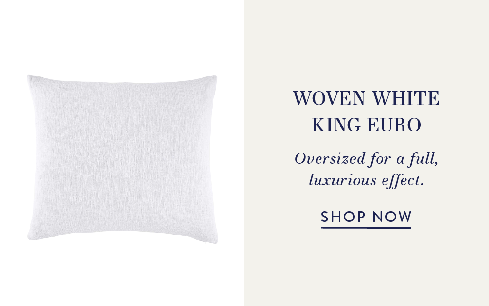 Woven White King Euro