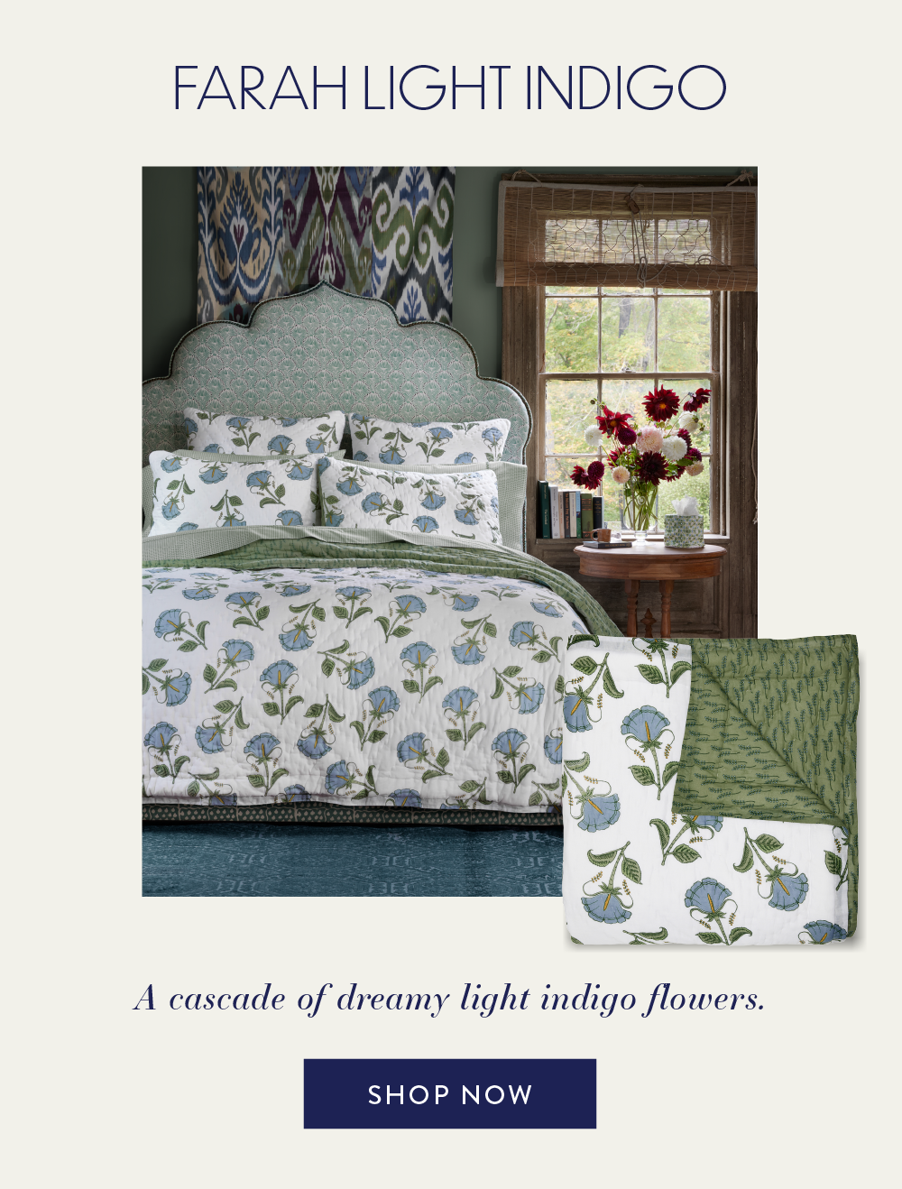 Farah Light Indigo Quilt