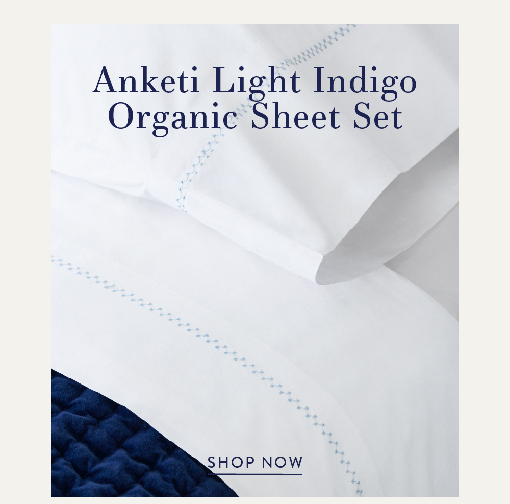 Anketi Light Indigo Organic Sheet Set