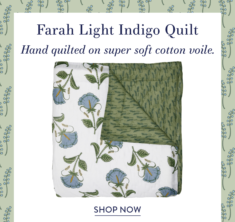 Farah Light Indigo Quilt