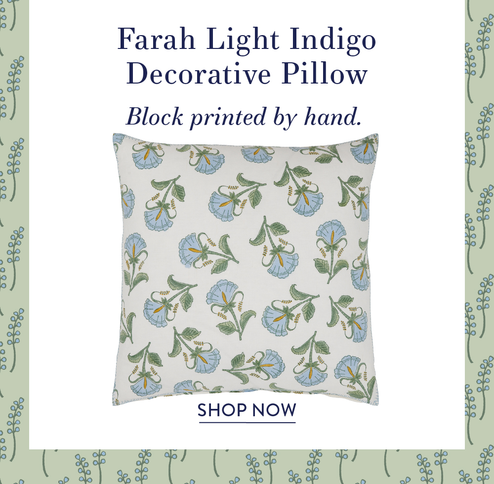 Farah Light Indigo Decorative Pillow