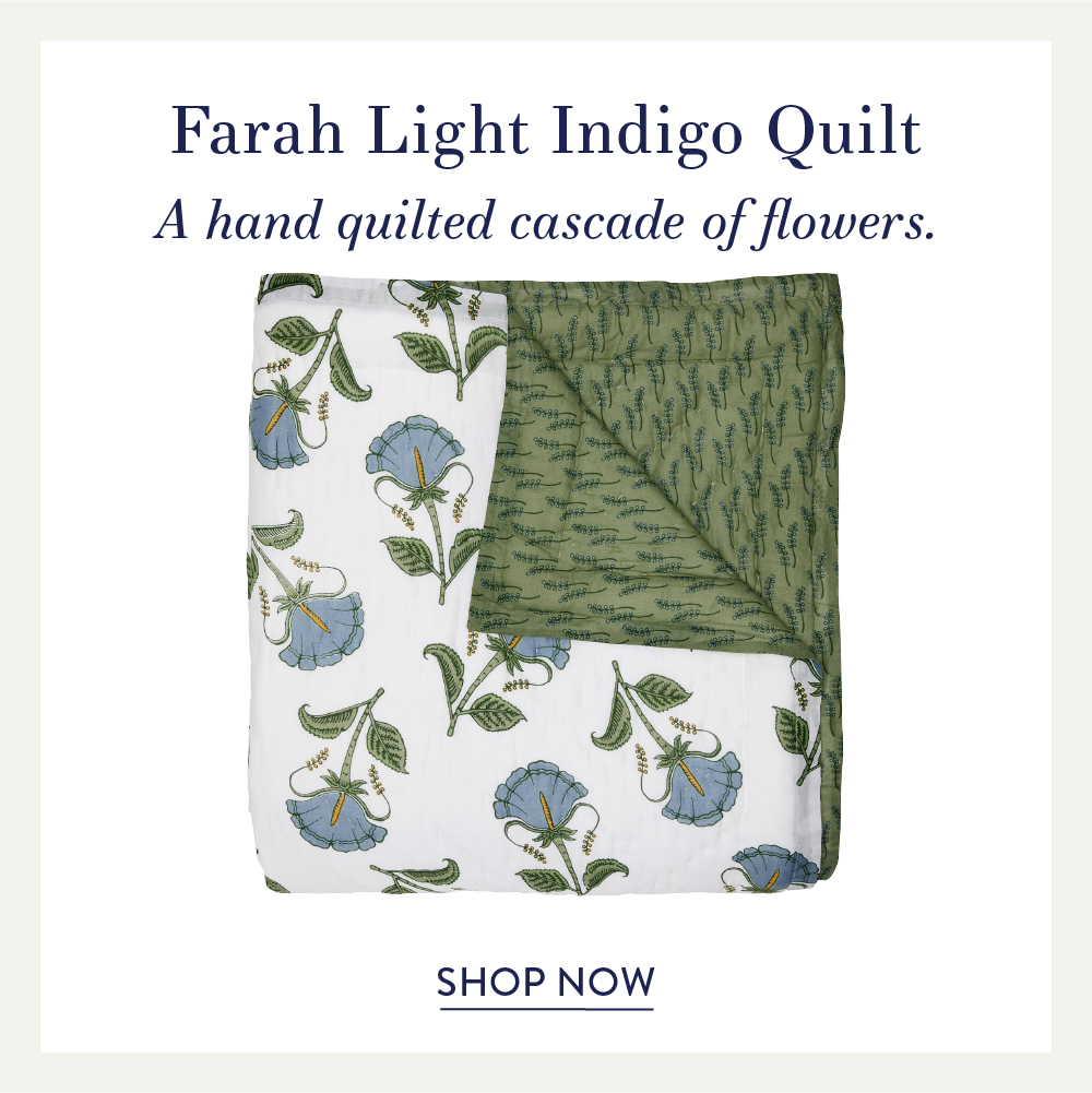 Farah Light Indigo Quilt