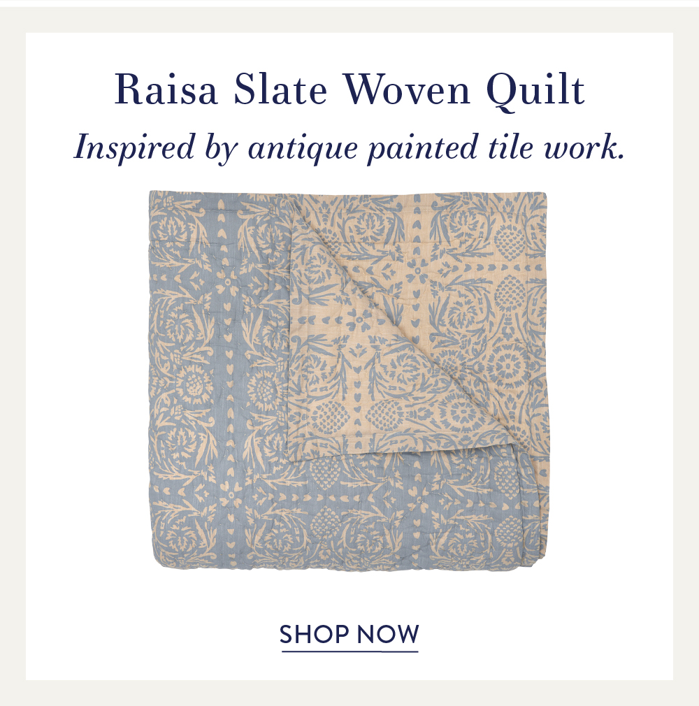 Raisa Slate Woven Quilt