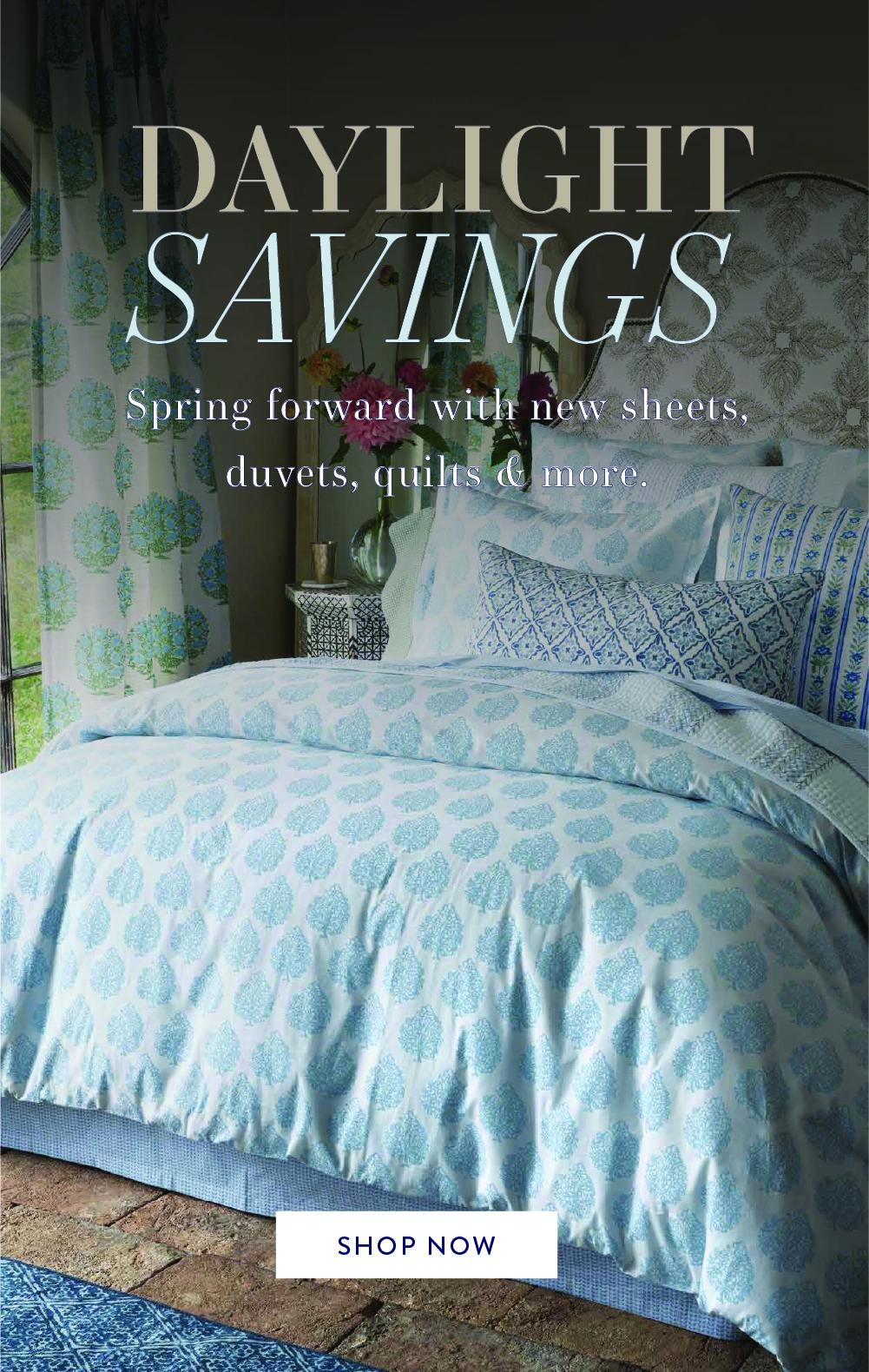 Mali Light Indigo Organic Duvet