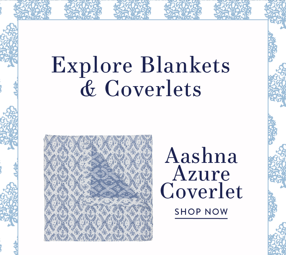 Aashna Azure Coverlet