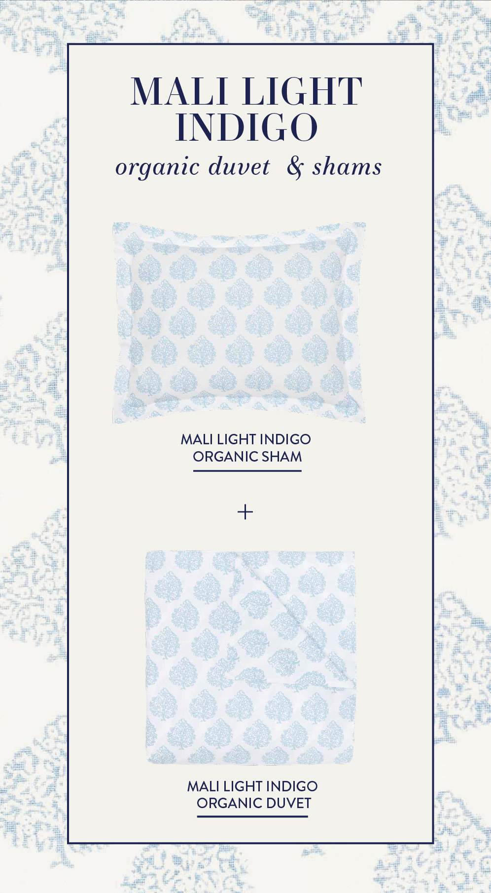 Mali Light Indigo Organic Duvet