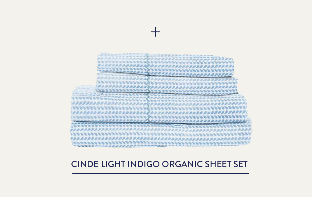 Cinde Light Indigo Organic Sheet Set