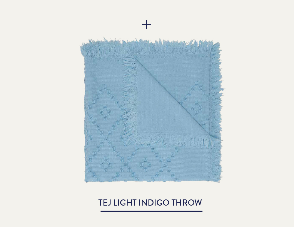 Tej Light Indigo Throw