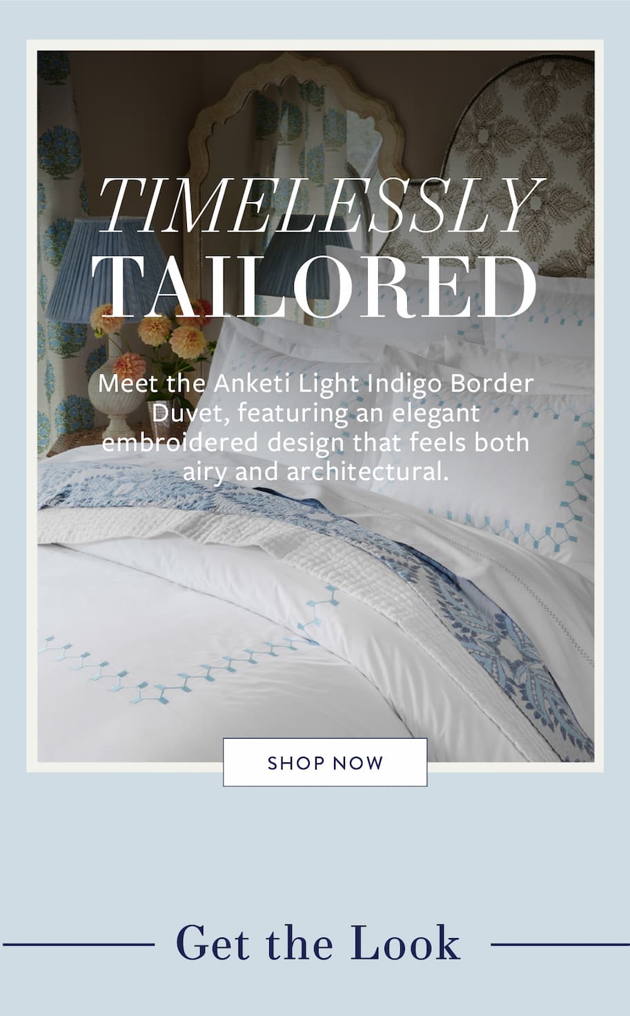 Anketi Light Indigo Border Duvet 