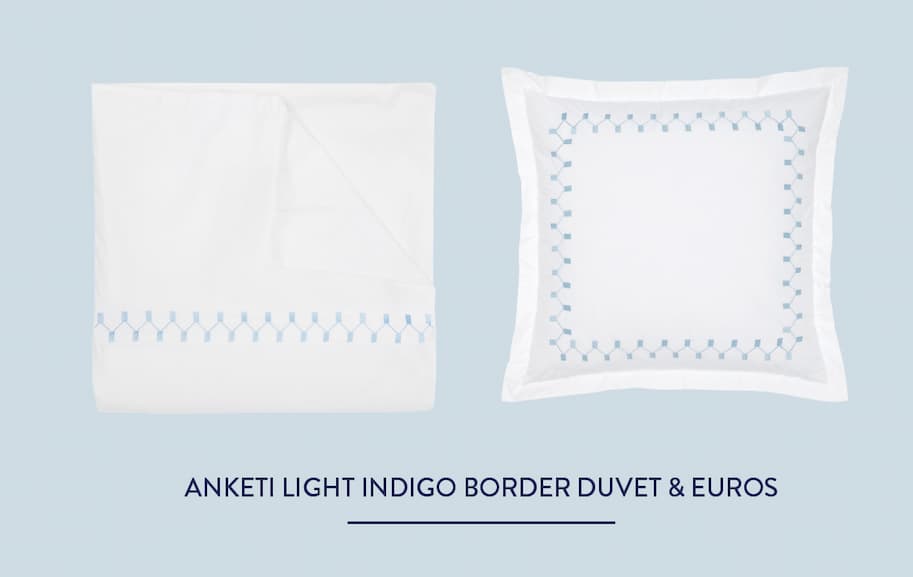 Anketi Light Indigo Border Duvet 