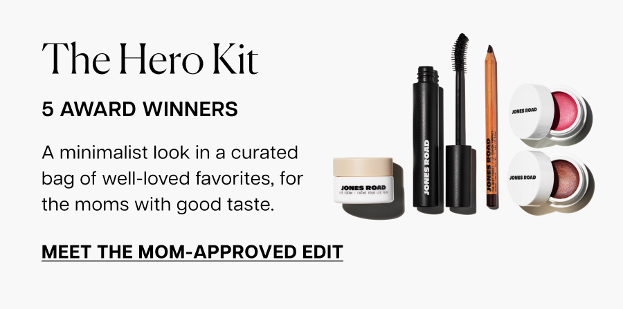 The Hero Kit. A minimalist look in a curated bag of well-loved favorites, for the moms with good taste.