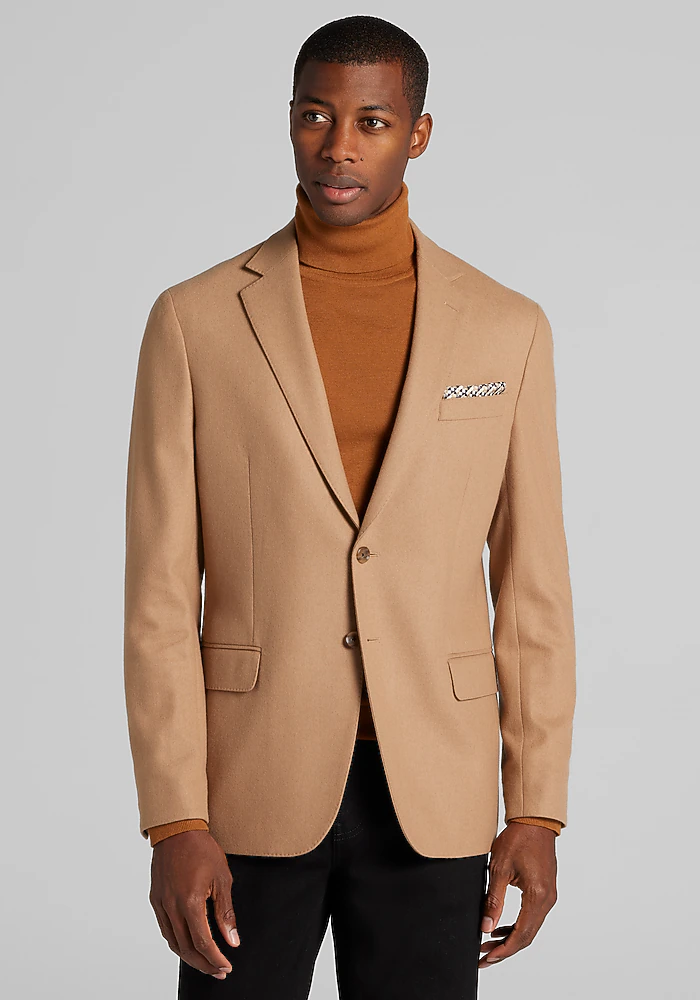 Reserve Collection Tailored Fit Solid Cashmere Blend Sportcoat - Big & Tall CLEARANCE