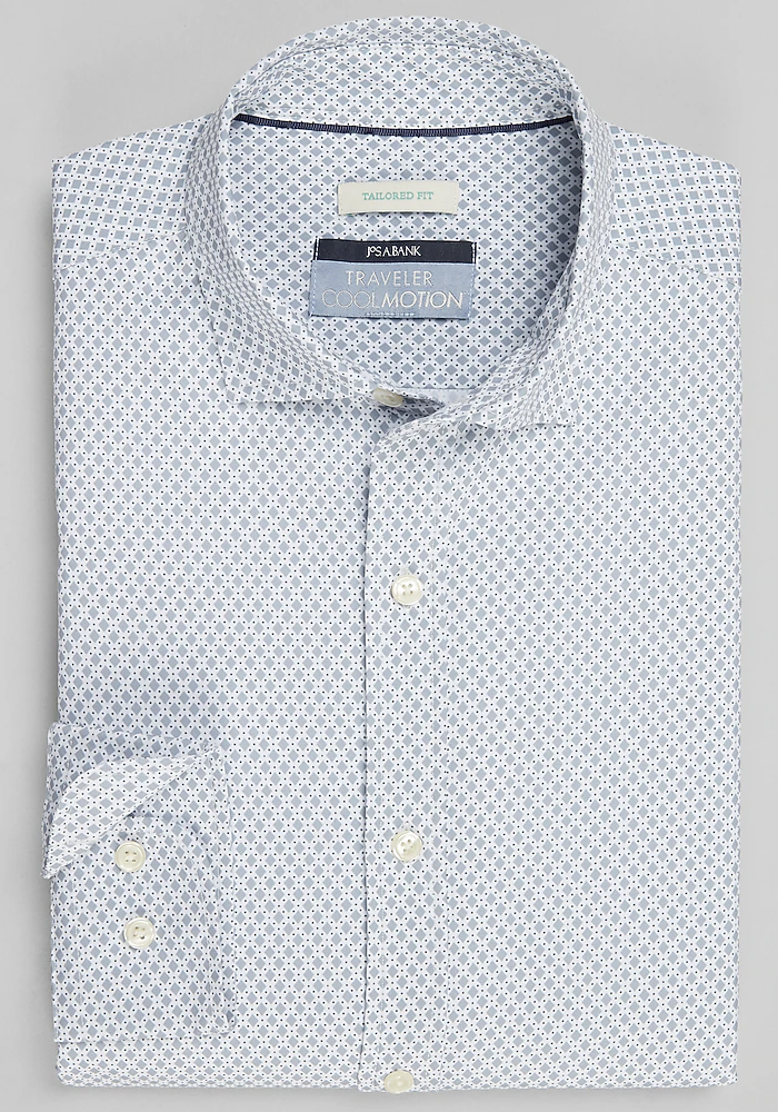 Traveler® Collection Tailored Fit Diamond 4-Way Stretch Sportshirt CLEARANCE