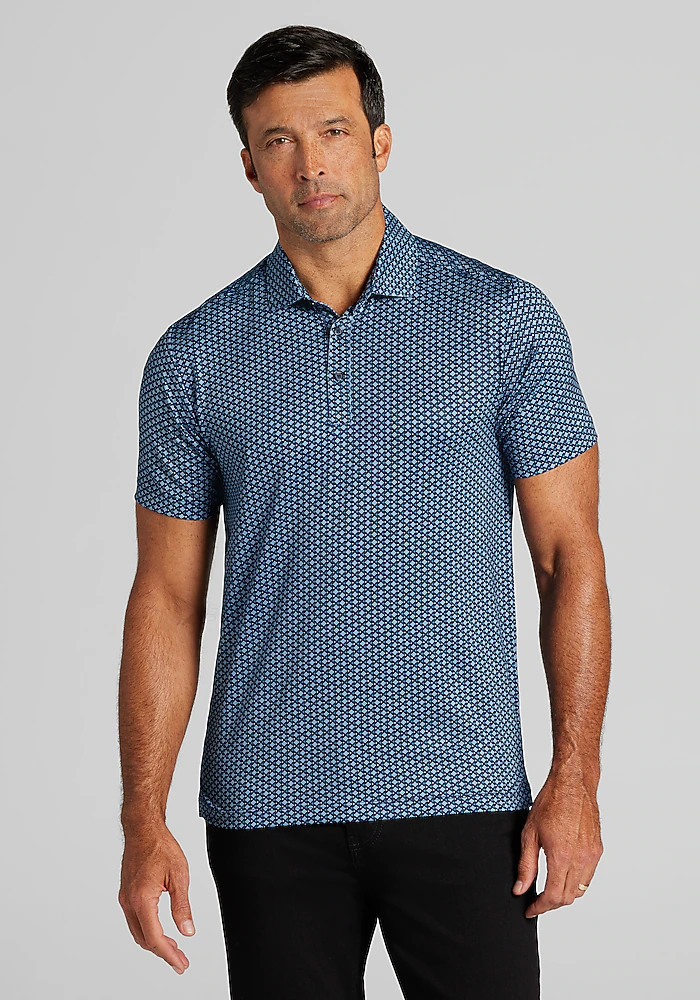 Traveler® Collection Tailored Fit Medallion Performance Polo - Big & Tall