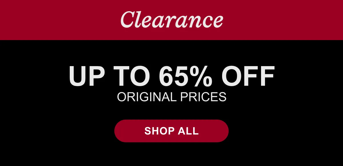 Clearance Up to 65% Off Original Prices | Shop All