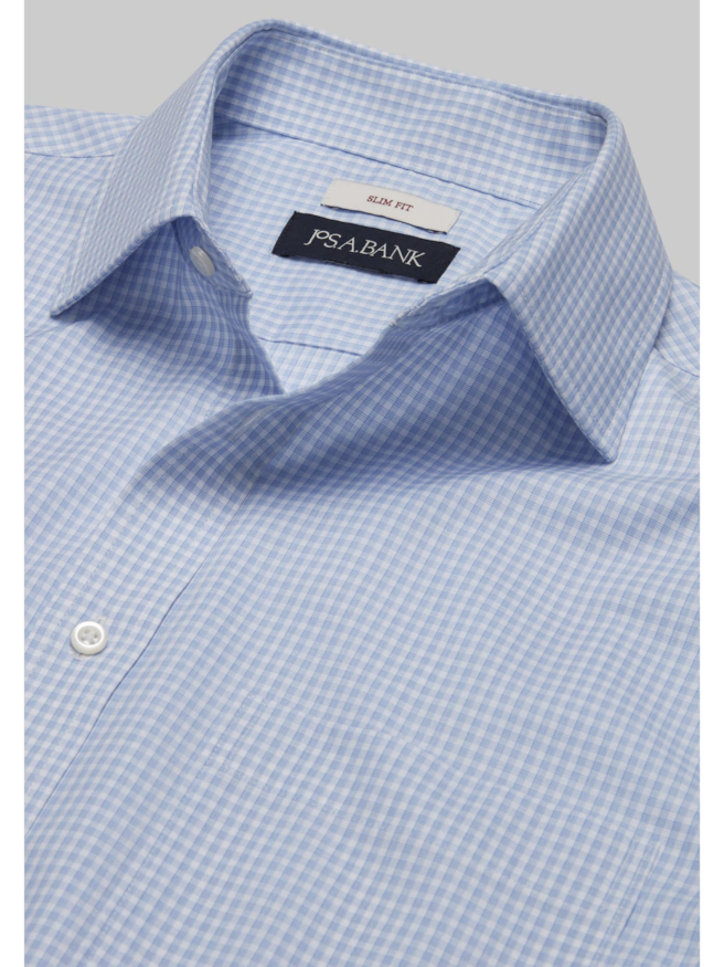 Jos. A. Bank Slim Fit Spread Collar Mini Check Dress Shirt