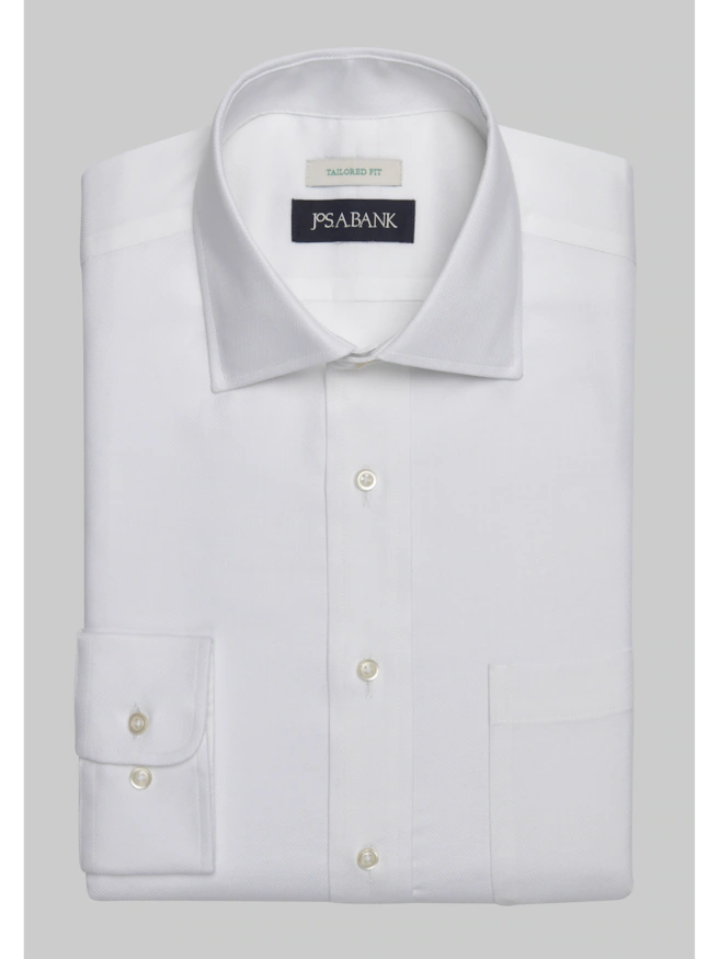 Jos. A. Bank Tailored Fit Spread Collar Solid Dress Shirt