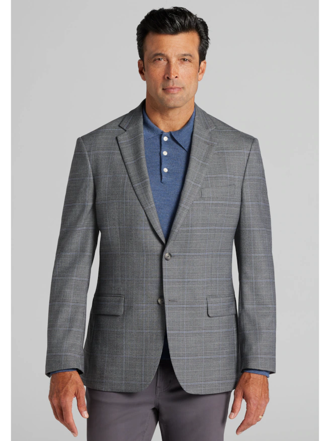 Traveler® COOL<i>MOTION</i> Traditional Fit Plaid Sportcoat CLEARANCE