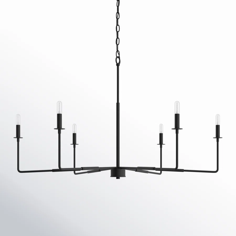 Alysa 6 - Light Candle Style Classic Chandelier