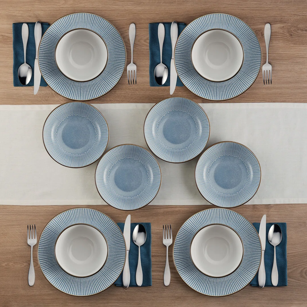 Arlie 12-Piece Stoneware Dinnerware Set, Service for 4