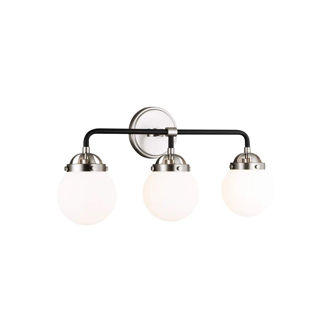 Newport 3 Light Hand-Blown Glass Vanity Light