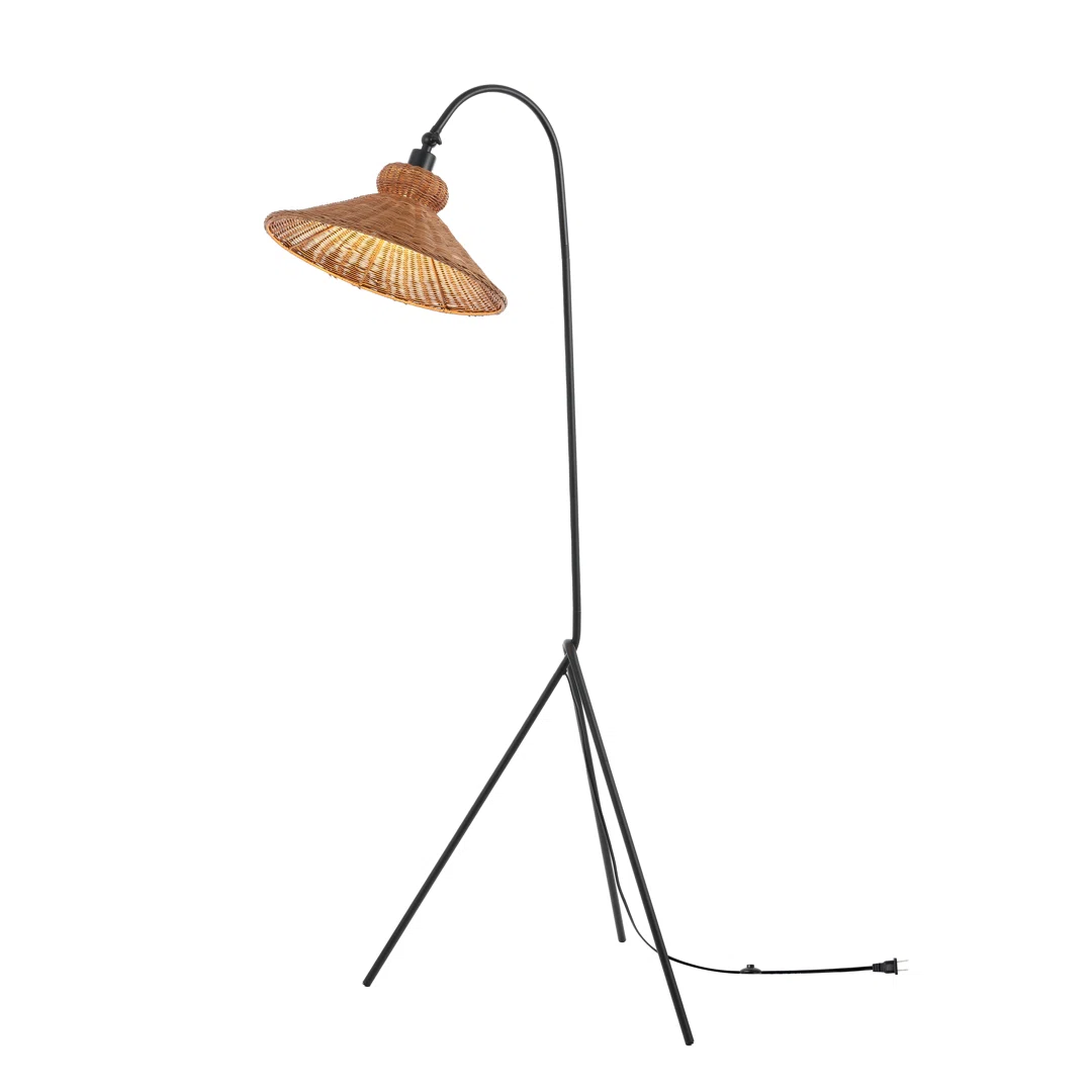 Plumeria 64'' Black Arched/Arc Floor Lamp