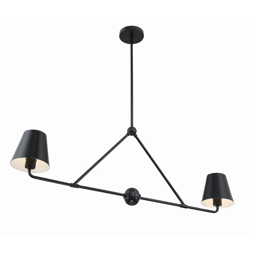 Kinston 2 - Light Shaded Modern Linear Chandelier