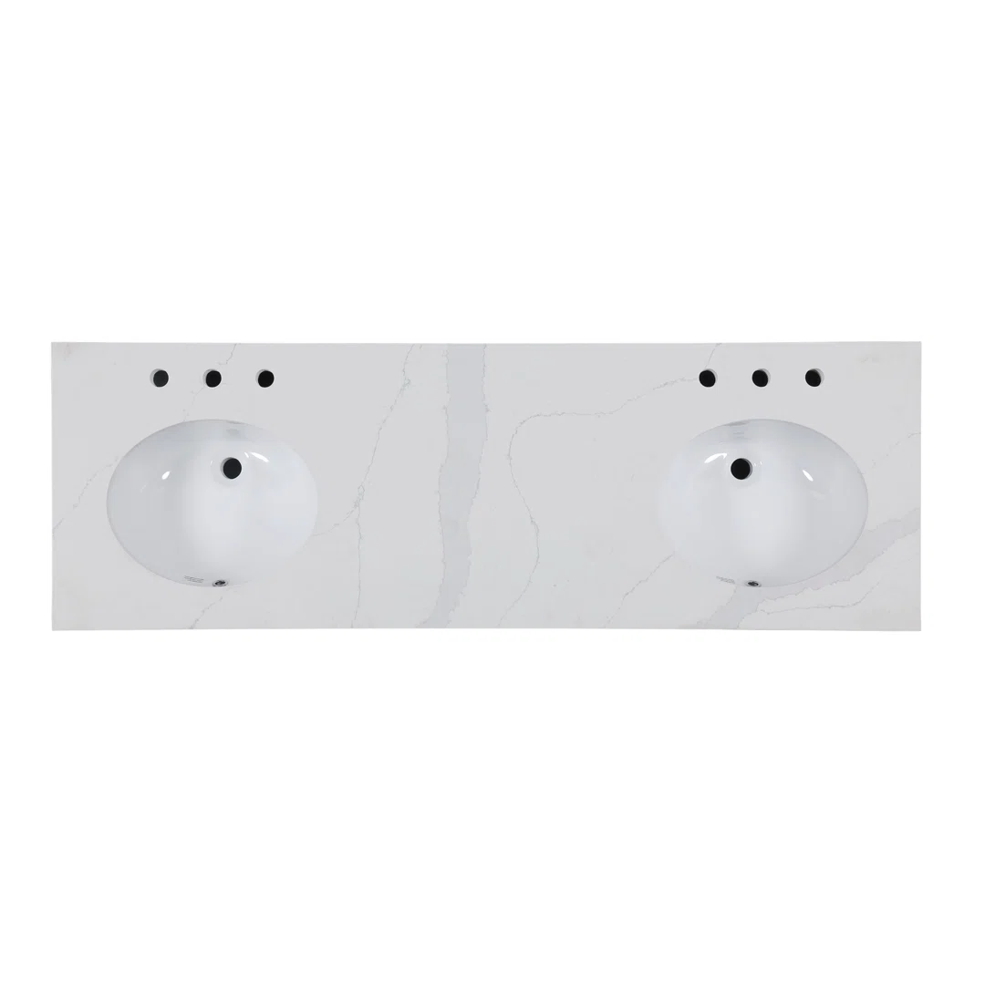 Alsup 66'' Double Bathroom Vanity with Top