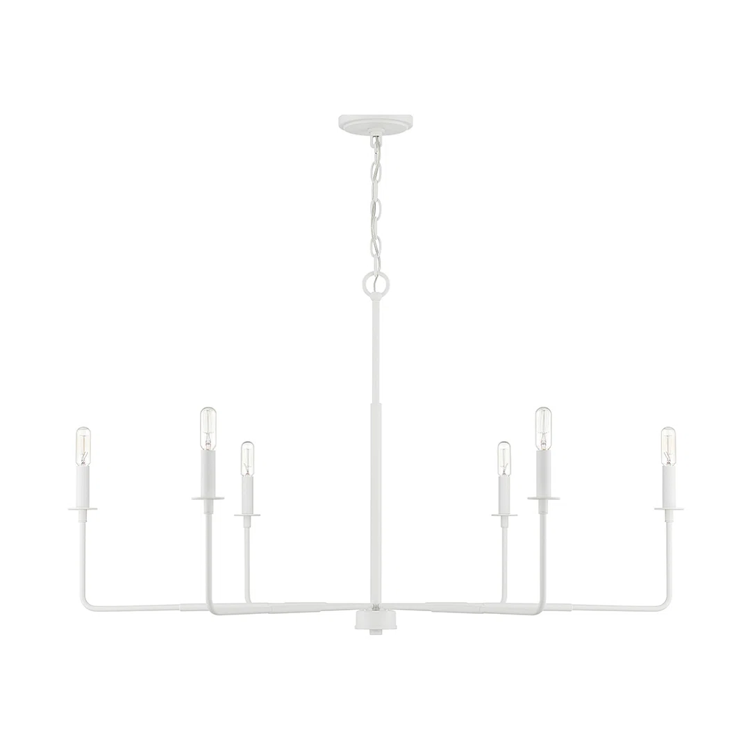Alysa 6 - Light Candle Style Classic Chandelier